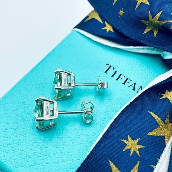 Tiffany & Co. Prasiolite Sparkler Earrings in Sterling Silver with Box - Picture 5 of 11